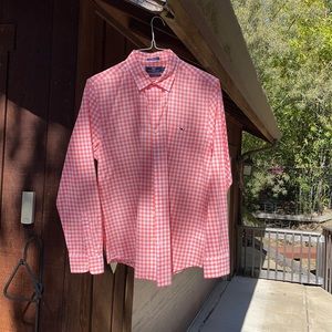 Vineyard Vines Orange gingham men’s button down